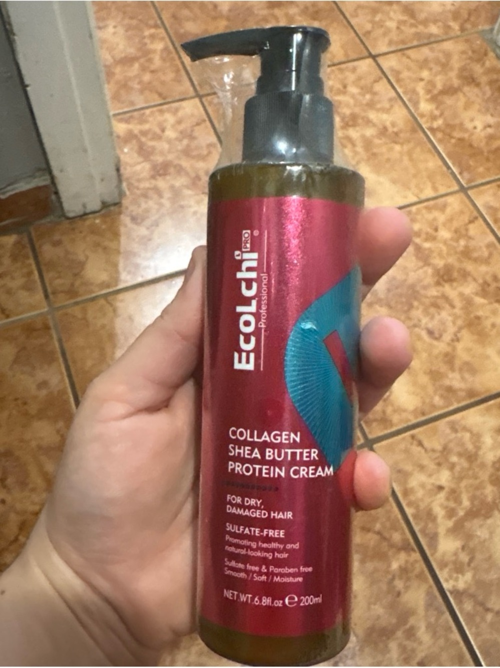 Ecolchi Collagen Shea Butter Protein Cream - Pink Hair Repair Treatment